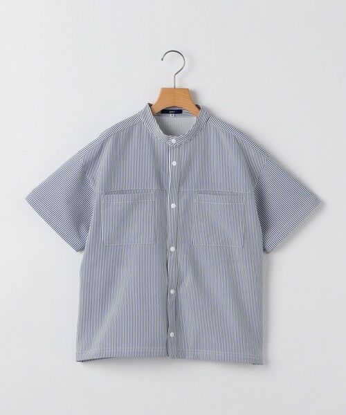 SHIPS / シップス シャツ・ブラウス | SHIPS KIDS:140〜160cm /〈UVカット/吸水速乾〉ドライタッチ バンドカラー シャツ（ブルー系）