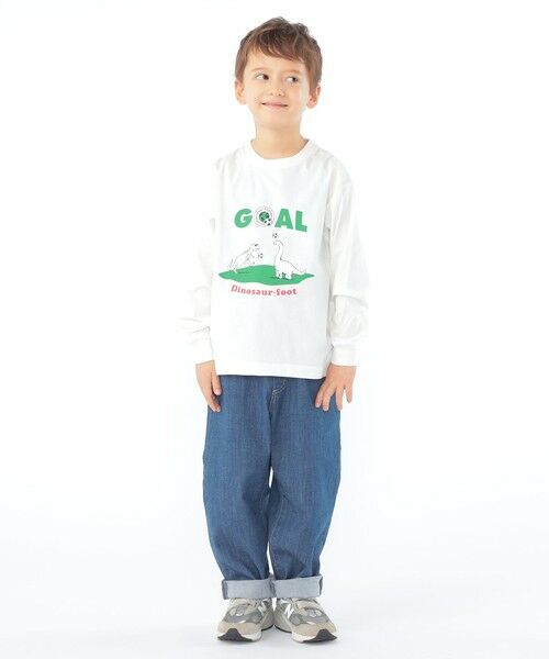 SHIPS / シップス カットソー | 【SHIPS KIDS別注】ARCH＆LINE:100〜130cm / 恐竜 長袖 Tシャツ | 詳細12