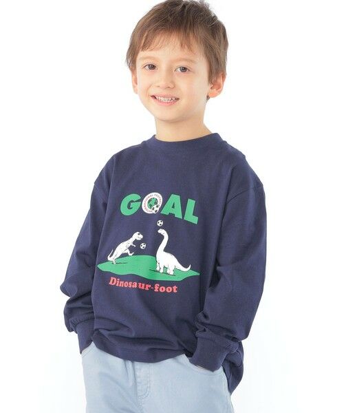 SHIPS / シップス カットソー | 【SHIPS KIDS別注】ARCH＆LINE:100〜130cm / 恐竜 長袖 Tシャツ | 詳細24