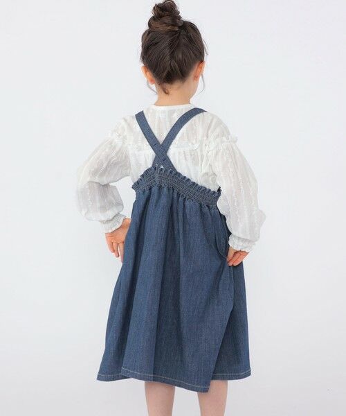 SHIPS / シップス ロング・マキシ丈スカート | SHIPS KIDS:100〜130cm/ライトデニム ジャンパースカート | 詳細22