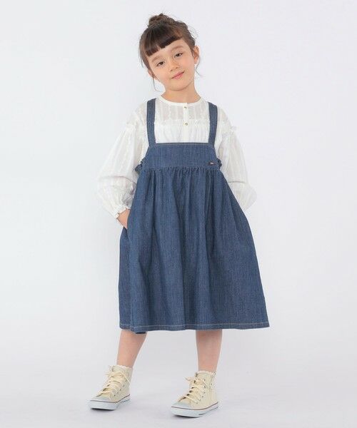 SHIPS / シップス ロング・マキシ丈スカート | SHIPS KIDS:100〜130cm/ライトデニム ジャンパースカート | 詳細23