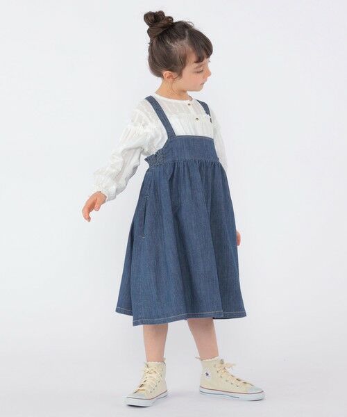 SHIPS / シップス ロング・マキシ丈スカート | SHIPS KIDS:100〜130cm/ライトデニム ジャンパースカート | 詳細25