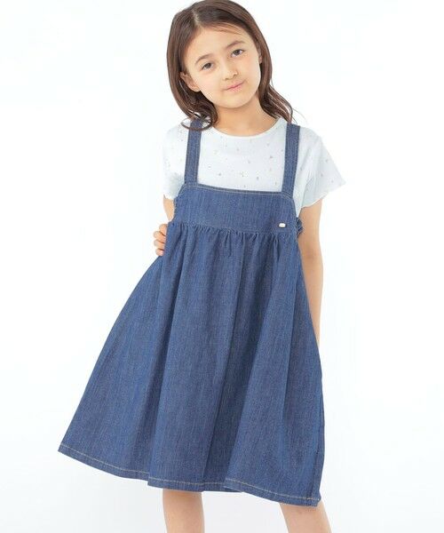 SHIPS / シップス ロング・マキシ丈スカート | SHIPS KIDS:100〜130cm/ライトデニム ジャンパースカート | 詳細26