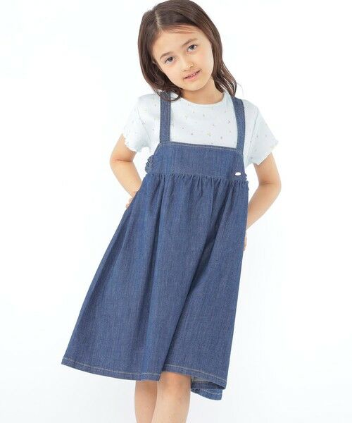 SHIPS / シップス ロング・マキシ丈スカート | SHIPS KIDS:100〜130cm/ライトデニム ジャンパースカート | 詳細27