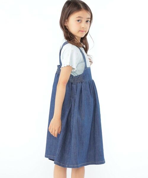 SHIPS / シップス ロング・マキシ丈スカート | SHIPS KIDS:100〜130cm/ライトデニム ジャンパースカート | 詳細28
