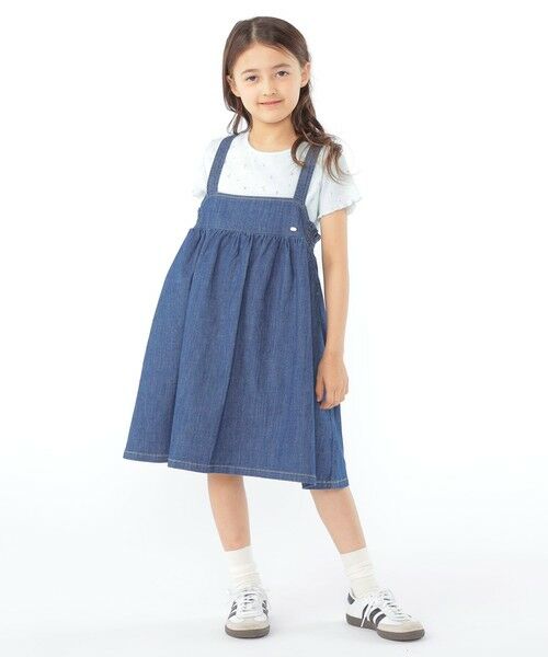 SHIPS / シップス ロング・マキシ丈スカート | SHIPS KIDS:100〜130cm/ライトデニム ジャンパースカート | 詳細30