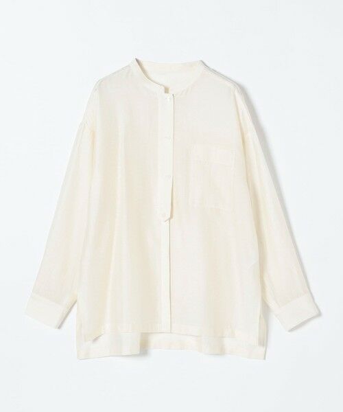 SHIPS / シップス シャツ・ブラウス | quaranciel:〈洗濯機可能〉リネン ミックス バンドカラー ポケット シャツ | 詳細16