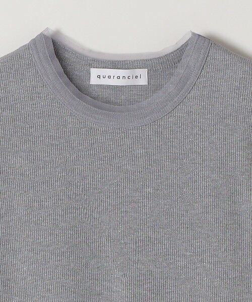 SHIPS / シップス Tシャツ | quaranciel:〈手洗い可能〉ラメ チュール リブ コンパクト TEE | 詳細27
