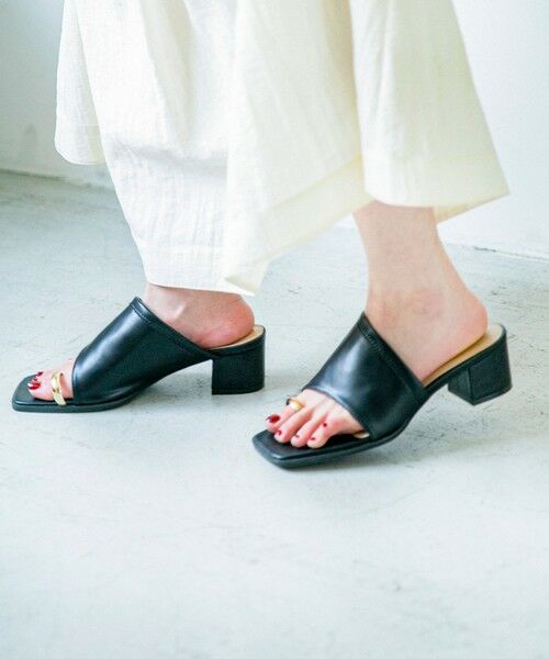 SHIPS / シップス サンダル | quaranciel: トゥリング メタル ヒール サンダル | 詳細2