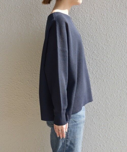 SHIPS / シップス ニット・セーター | quaranciel:〈手洗い可能〉シアー 2way Vネック ドルマン ニット プルオーバー | 詳細16