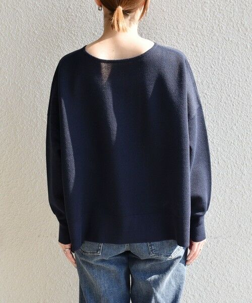 SHIPS / シップス ニット・セーター | quaranciel:〈手洗い可能〉シアー 2way Vネック ドルマン ニット プルオーバー | 詳細17