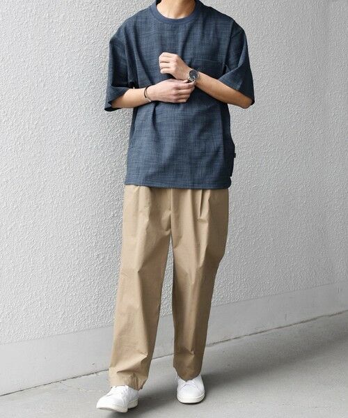 SHIPS / シップス Tシャツ | SHIPS any:〈UVカット〉FUTURE LINEN CANVAS リネンライク デザイン リブ ポケット Tシャツ◇ | 詳細15