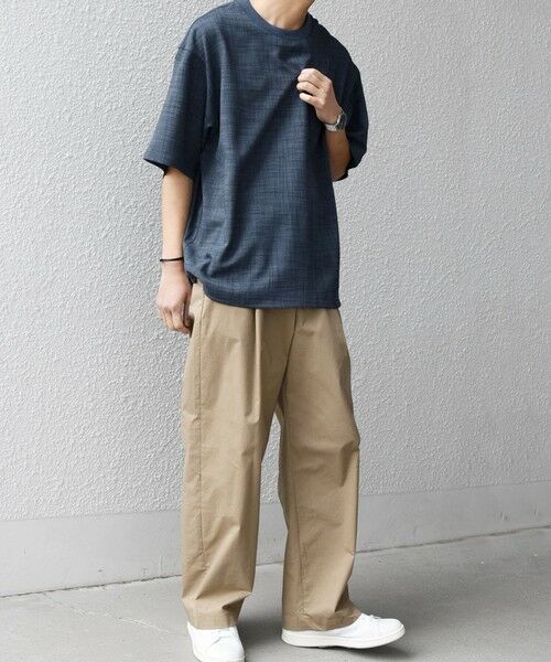 SHIPS / シップス Tシャツ | SHIPS any:〈UVカット〉FUTURE LINEN CANVAS リネンライク デザイン リブ ポケット Tシャツ◇ | 詳細16