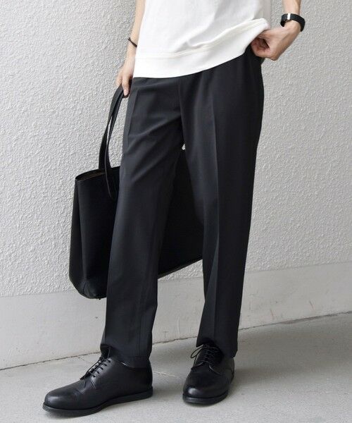 SHIPS / シップス その他パンツ | SHIPS any:〈吸水速乾〉Rapidry クリース アンクル テーパード イージーパンツ (セットアップ対応)26SS◆（チャコールグレー）