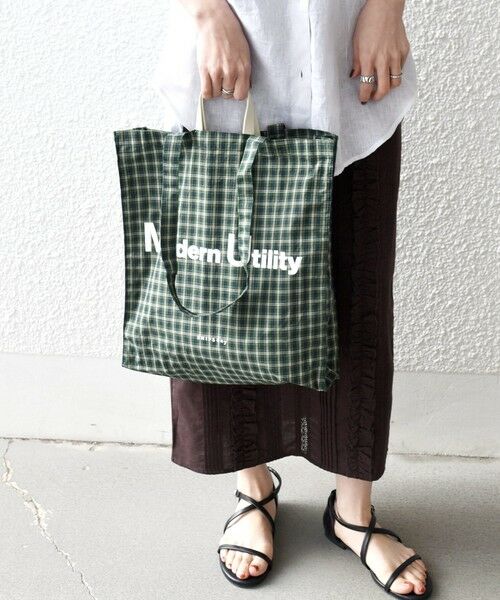 SHIPS / シップス トートバッグ | SHIPS any: A4 チェック ロゴ トート バッグ | 詳細11