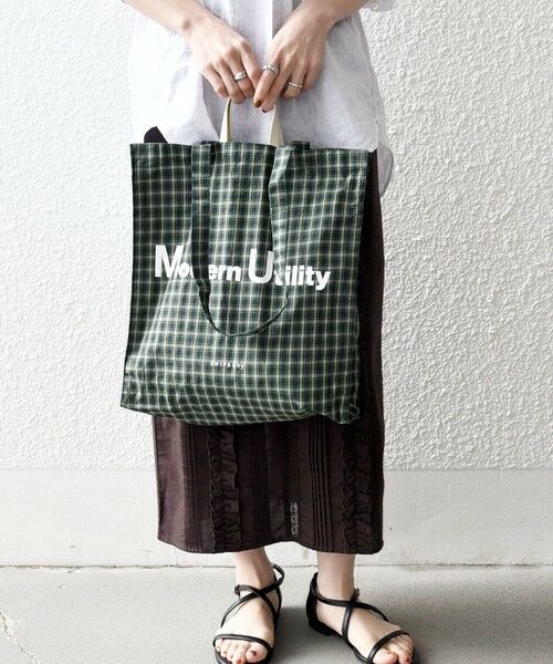SHIPS / シップス トートバッグ | SHIPS any: A4 チェック ロゴ トート バッグ | 詳細12