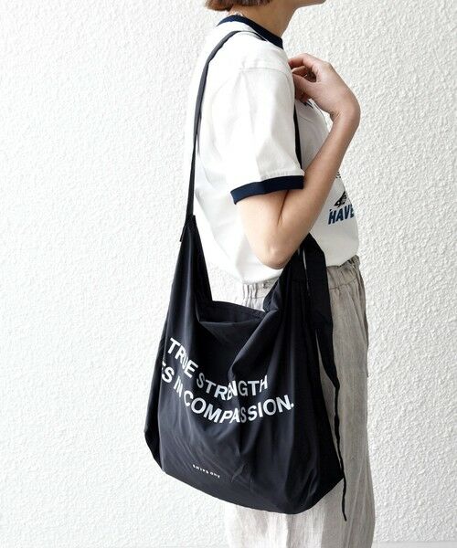 SHIPS / シップス エコバッグ | SHIPS any:〈撥水加工/手洗い可能〉A4 ワンショルダー エコバッグ | 詳細1