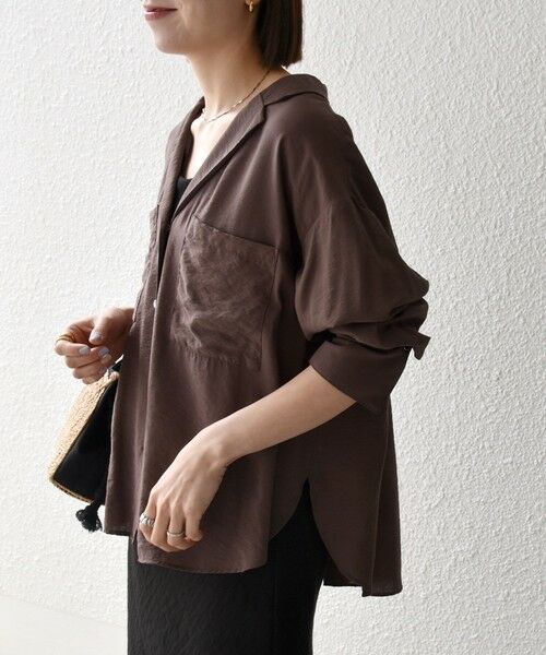 SHIPS / シップス シャツ・ブラウス | 《追加予約》SHIPS any:〈手洗い可能〉オープン カラー ポケット シャツ | 詳細20