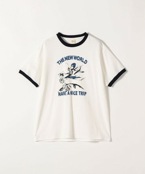 SHIPS / シップス Tシャツ | 《予約》【SHIPS any別注】THE KNiTS:〈洗濯機可能〉ロゴ プリント リンガー TEE | 詳細10