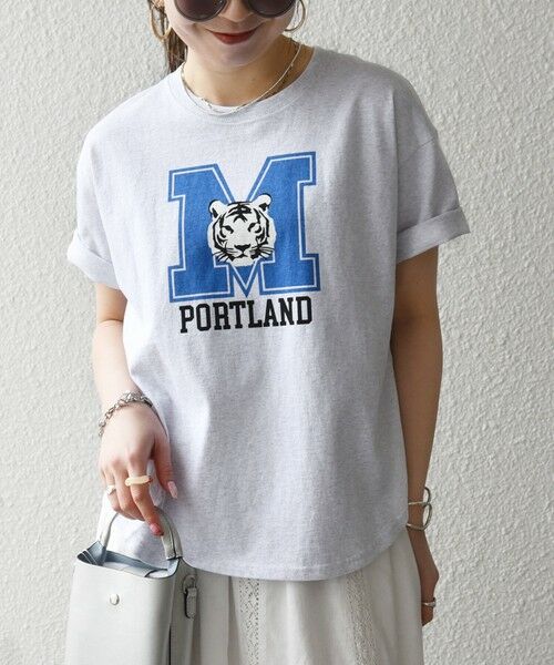 SHIPS / シップス Tシャツ | 《追加予約》【SHIPS any別注】THE KNiTS:〈洗濯機可能〉ラウンドヘム プリント ショート TEE | 詳細10