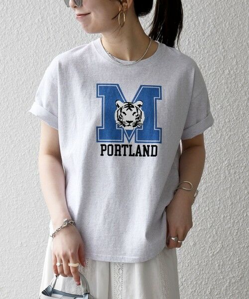 SHIPS / シップス Tシャツ | 《追加予約》【SHIPS any別注】THE KNiTS:〈洗濯機可能〉ラウンドヘム プリント ショート TEE | 詳細11