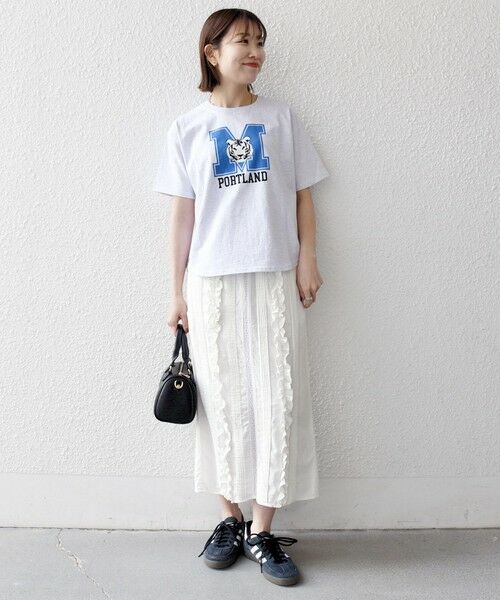 SHIPS / シップス Tシャツ | 《追加予約》【SHIPS any別注】THE KNiTS:〈洗濯機可能〉ラウンドヘム プリント ショート TEE | 詳細12