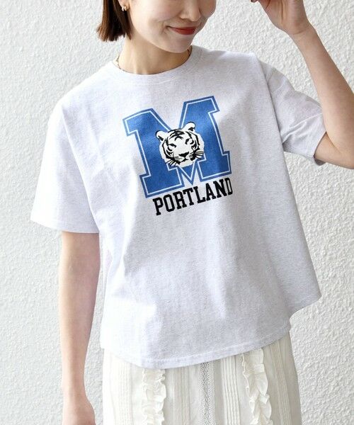 SHIPS / シップス Tシャツ | 《追加予約》【SHIPS any別注】THE KNiTS:〈洗濯機可能〉ラウンドヘム プリント ショート TEE | 詳細14