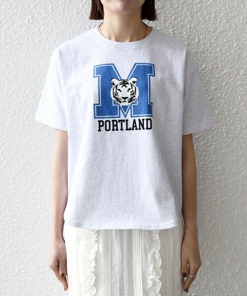 SHIPS / シップス Tシャツ | 《追加予約》【SHIPS any別注】THE KNiTS:〈洗濯機可能〉ラウンドヘム プリント ショート TEE | 詳細22