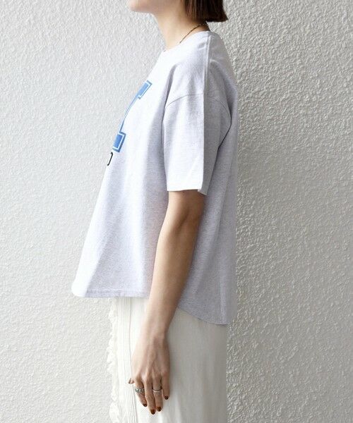 SHIPS / シップス Tシャツ | 《追加予約》【SHIPS any別注】THE KNiTS:〈洗濯機可能〉ラウンドヘム プリント ショート TEE | 詳細23