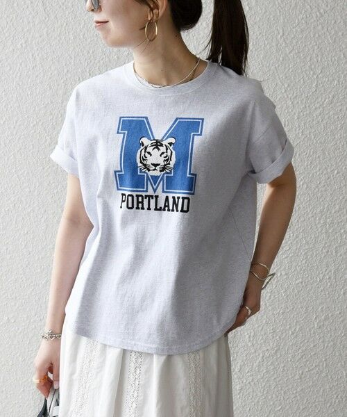 SHIPS / シップス Tシャツ | 《追加予約》【SHIPS any別注】THE KNiTS:〈洗濯機可能〉ラウンドヘム プリント ショート TEE | 詳細9