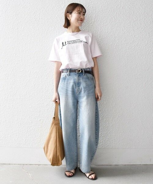 SHIPS / シップス Tシャツ | 《追加予約》【SHIPS any別注】THE KNiTS:〈洗濯機可能〉ラウンドヘム プリント ショート TEE | 詳細25