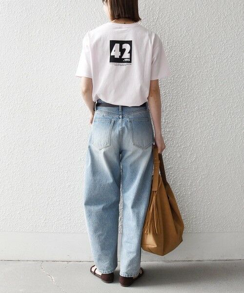 SHIPS / シップス Tシャツ | 《追加予約》【SHIPS any別注】THE KNiTS:〈洗濯機可能〉ラウンドヘム プリント ショート TEE | 詳細26