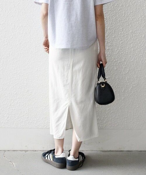 SHIPS / シップス ロング・マキシ丈スカート | SHIPS any:〈手洗い可能〉リネンミックス Iライン フリル イージー スカート | 詳細9