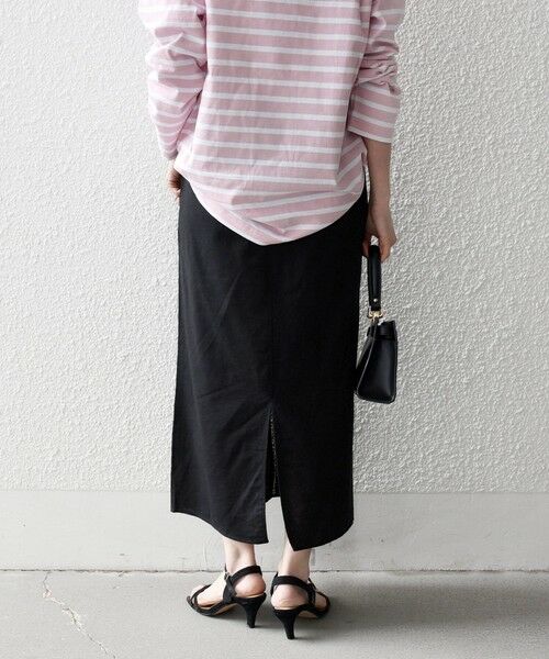 SHIPS / シップス ロング・マキシ丈スカート | SHIPS any:〈手洗い可能〉リネンミックス Iライン フリル イージー スカート | 詳細16
