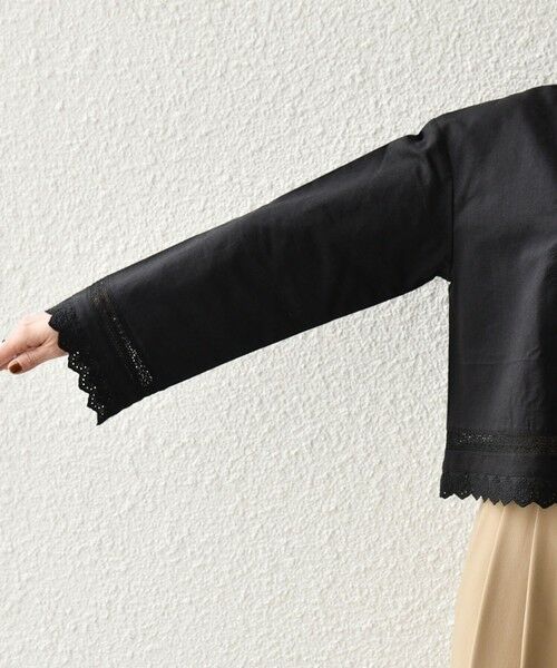 SHIPS / シップス カーディガン・ボレロ | SHIPS any:〈手洗い可能〉リネンミックス ハシゴレース コンパクト シャツ カーディガン | 詳細28