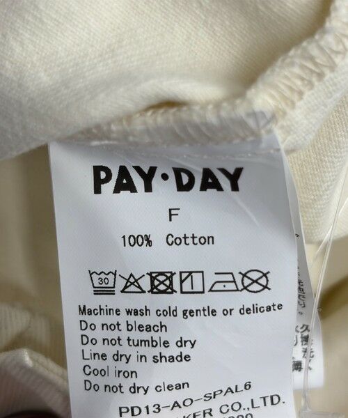 SHIPS / シップス サロペット・オールインワン | 【SHIPS any別注】PAYDAY:〈洗濯機可能〉ステンシル ロゴ プリント オーバーオール | 詳細9