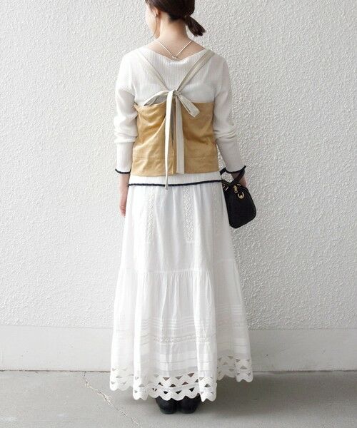 SHIPS / シップス ベスト | SHIPS any:〈洗濯機可能〉ポリエステル スエード バイカラー ビスチェ | 詳細2