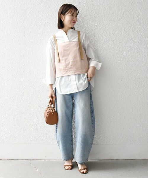 SHIPS / シップス ベスト | SHIPS any:〈洗濯機可能〉ポリエステル スエード バイカラー ビスチェ | 詳細8