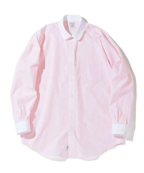 SHIPS / シップス シャツ・ブラウス | Southwick: コットン ボールド ストライプ ラウンド カラー シャツ（ピンク）