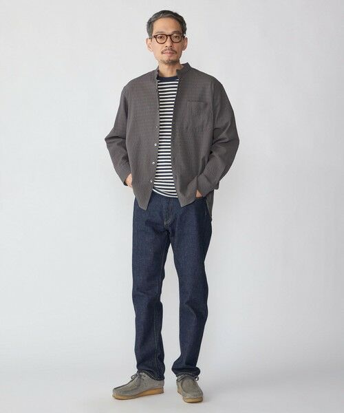 SHIPS / シップス シャツ・ブラウス | SHIPS: エアー サッカー リラックス バンドカラー シャツ | 詳細1