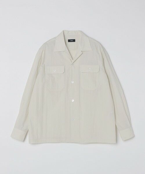 SHIPS / シップス シャツ・ブラウス | SHIPS:〈洗濯機可能〉CO+ オープンカラー ロングスリーブ シャツ(セットアップ対応)（ホワイト）