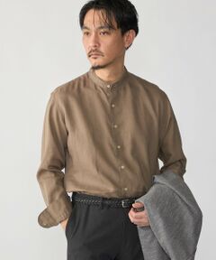 SHIPS / シップス シャツ・ブラウス | SHIPS: ウォッシュド リネン バンドカラー ソリッド シャツ