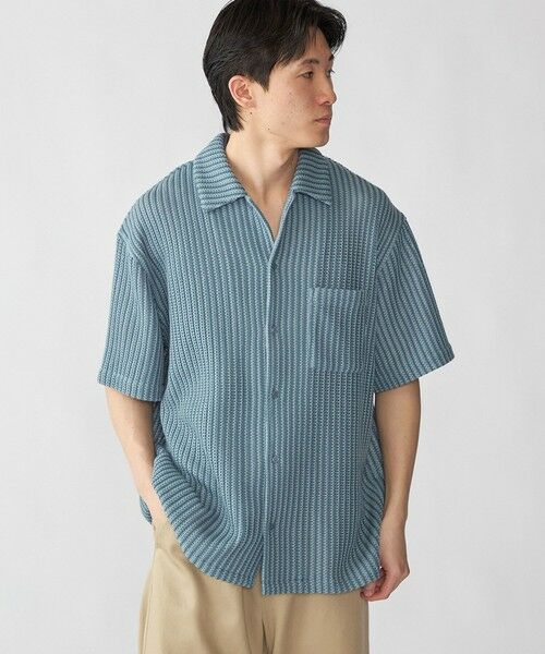 SHIPS / シップス シャツ・ブラウス | City Ambient Products: オープンカラー メッシュ ストライプ ショートスリーブ シャツ | 詳細8