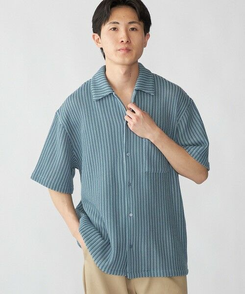 SHIPS / シップス シャツ・ブラウス | City Ambient Products: オープンカラー メッシュ ストライプ ショートスリーブ シャツ | 詳細9