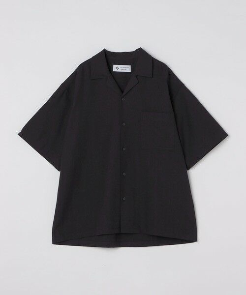 SHIPS / シップス シャツ・ブラウス | City Ambient Products: オープンカラー コットン リネン ショートスリーブ シャツ（ブラック）