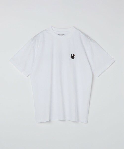 SHIPS / シップス Tシャツ | 【City Ambient Products別注】Ben Lenovitz: DOG CAT PERSON Tシャツ（ホワイト系）