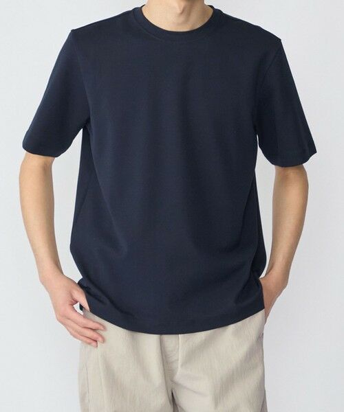 SHIPS / シップス Tシャツ | SHIPS: TECHNORAMA(R) ミラノ リブ Tシャツ（ネイビー）