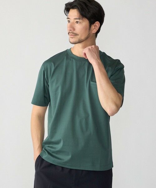 SHIPS / シップス Tシャツ | SHIPS:〈接触冷感 洗濯機可能 抗菌+防臭〉COOL TOUCH Tシャツ（グリーン）