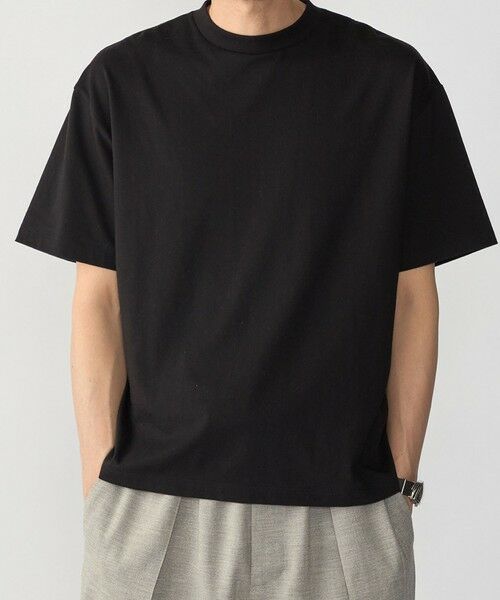 SHIPS / シップス Tシャツ | SHIPS: スビン ギザ コットン ショートスリーブ Tシャツ（ブラック）