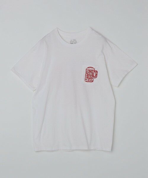 SHIPS / シップス Tシャツ | 【WEB限定/SHIPS別注】THE DAY ON THE BEACH: THATS SURF LIFE ポケット Tシャツ（レッド）